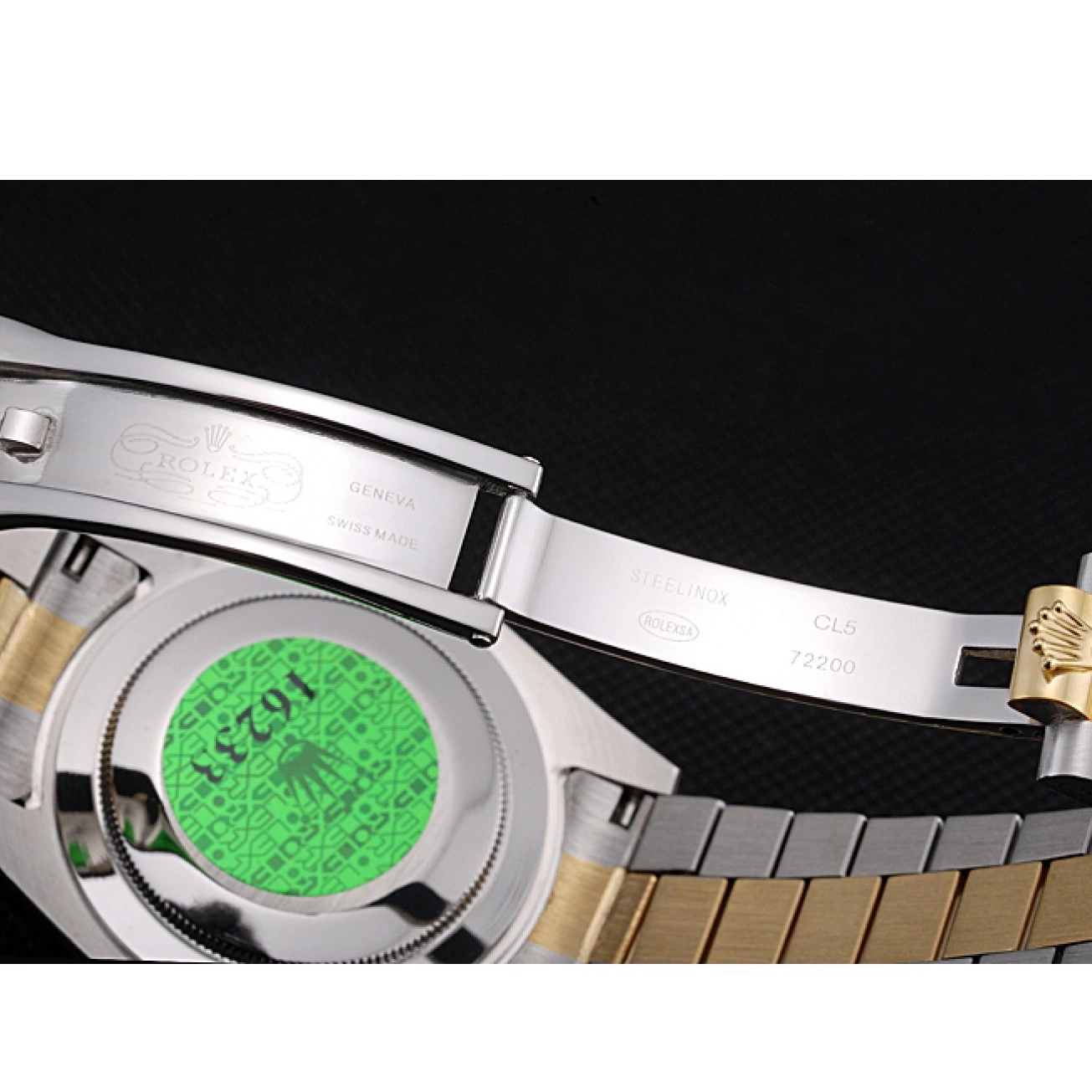 Rolex aaa copy Dial Day-Date 18k Tone Gold Gold Two Plated Stainless Steel Rolex 0519